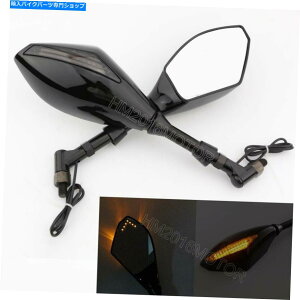 Mirror 黒い鏡はスズキBoulevard C50 C90 C109R M50 M90 M109のためのターン信号を導きました Black Mirrors LED Turn Signal For Suzuki Boulevard C50 C90 C109R M50 M90 M109