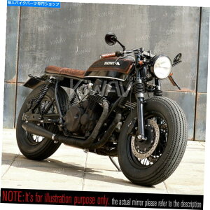 Mirror }KWgEh~[ubN10mm + 5/16 "I[goCjo[TtBbg Magazi retro round mirror black 10mm + 5/16" fits motorcycle universal 