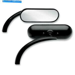 Mirror Arlen NessブラックマイクロオーバルミラーハーレイツーリングエレクトラグライドFLHT FLHTC ARLEN NESS BLACK MICRO OVAL MIRRORS HARLEY TOURING ELECTRA GLIDE FLHT FLHTC
