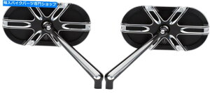Mirror Arlen Ness 13-16413-166EfB[vJbg~[ Arlen Ness 13-164 & 13-166 Black Right & Left Deep Cut Mirrors Universal PAIR
