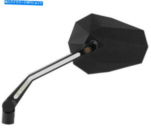 Mirror nCTC_[ubNXeXX-4^[MjOCg~[301-453 Highsider Black Stealth X-4 Turn Signal & Running Light Mirror 301-453