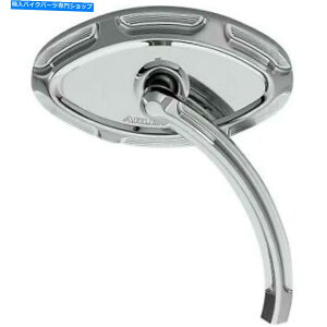 Mirror Arlen Ness右側のクロム斜めの猫の目が販売されているハーレーの撮影鏡 Arlen Ness Right Side Chrome Beveled Cats Eye Forged Mirror for Harley SOLD EACH