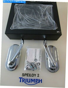 Mirror TRIUMPHボンネビルT100 T120 /ブラックストリートツインオーバルミラークロムA9638134 TRIUMPH BONNEVILLE T100 T120 / BLACK STREET TWIN OVAL MIRRORS CHROME A9638134