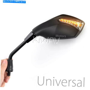 Mirror }KWI[goC~[ubNi}bgj10mm LED^[M Magazi motorcycle mirrors fist black (matte) 10mm LED turn signals integrated 
