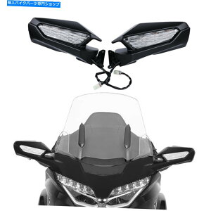 Mirror Matte Reseview�T�C�h�~���[LED�^�[���V�O�i���t�B�b�gHonda Goldwing GL1800 18-20 Matte Rearview Side Mirror LED Turn Signal Fit For Honda Goldwing GL1800 18-20�y���s�A���i�z