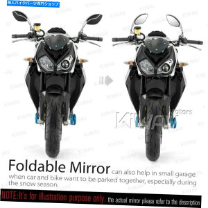Mirror }nz_XYL̂߂Magazi OrcaX^CbVȐ܂肽݃~[10mm̃gbN Magazi Orca stylish folding mirrors 10mm metric for Yamaha Honda Suzuki Kawasaki