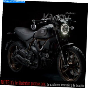 Mirror �o�[�G���h�~���[�u���b�N���g�����E���h12mm�{���g�I���t�B�b�gBMW R�j�l�[���[�T�[�s���A���[�T�[ Bar end mirrors black retro round 12mm bolt-on fits BMW R nineT Racer Pure Racer