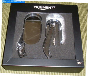 Mirror 純正勝利ストリートツインオーバルキャストクロームミラーA9638143 GENUINE TRIUMPH STREET TWIN OVAL CAST CHROME MIRRORS A9638143