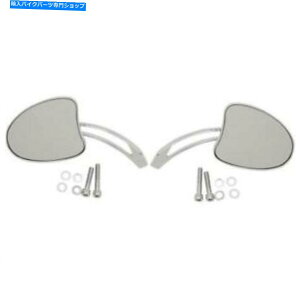 Mirror �X���b�g�X�e���t���̃e�[�p�[�~���[���h���b�O���� - 6�C���`�B Drag Specialties 0640-1098 Tapered Mirrors with Slotted Stems - 6in.