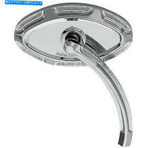 Mirror Arlen Ness右側のクロム斜めの猫の目が販売されているハーレーの撮影鏡 Arlen Ness Right Side Chrome Beveled Cats Eye Forged Mirror for Harley SOLD EACH