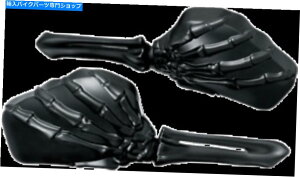 Mirror NCAL1758ubN3 "×5"I[goC~[Zbg̍inhlW[˂ Kuryakyn 1758 Black 3" x 5"Black Skeleton Hand Screw in Motorcycle Mirror Set