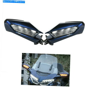 Mirror z_S[hEBOGL1800 1800 18-20̂߂̐LRwʐ}̃~[LEDMCg Blue L&R Rear View Mirror LED Signal Light For Honda Goldwing GL1800 1800 18-20