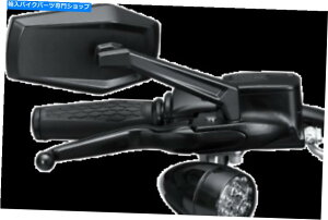 Mirror �N���X�L���Z�p��5.5 x 3.5�n�[���[���f��5919�p�T�e���u���b�N Kuryakyn Hex Wide Angle Mirrors 5.5 x 3.5 SATIN BLACK for Harley Models 5919