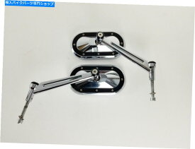 Mirror クレアキンクローム＆サテンブラック6 "ハーレー勝利メトリのための重工業ミラー Kuryakyn Chrome & Satin Black 6" Heavy Industry Mirrors for Harley Victory Metri