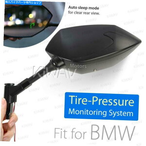 Mirror ブラックミラー降圧タイヤ空気圧センサーワイヤレスフィットBMW F850GS Black mirrors BUCK built-in tire pressure sensor wireless fits BMW F850GS
