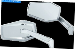 Mirror クレイジン六角鏡の鏡 Kuryakyn Hex Mirrors in Chrome 5918 Beveled Edges Harley Davidson