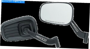 Mirror Kuryakyn 6655 Dillinger Black FrontI[goCyA~[pn[[_rbh\ Kuryakyn 6655 Dillinger Black Front Motorcycle Pair Mirrors for Harley Davidson