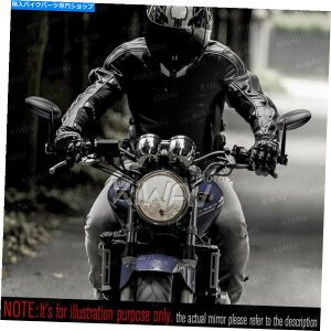 Mirror o[Gh~[EgI[oubN8mm{g̓ChFTR 1200XvOtB[hɃtBbg Bar end mirrors ULTRA oval black 8mm bolt fits Indian FTR 1200 Springfield