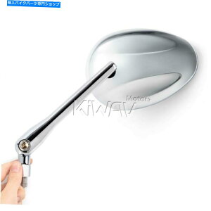 Mirror ~[A~jEȉ~N[8mmtBbNXN[^[z_XYL mirrors aluminum ellipse chrome 8mm fits bike scooter Honda Suzuki 