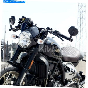 Mirror o[Gh~[ubNEhBe[WTz_VhECBgSXuo[h Bar end mirror black round vintage look for Honda Shadow CB Suzuki GSX Boulevard