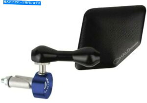 Mirror 쓮n[XeXX`[o[Gh~[u[EiDHBMR-BLj Driven Halo Stainless Steel Bar End Mirror Blue Right Side (DHBMR-BL)