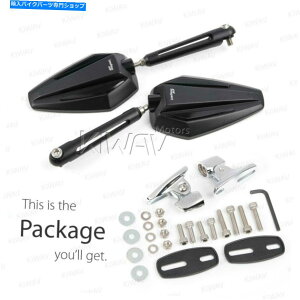 Mirror ubNALXtFAO~[Nx[XA~jEtBbgCBR ZX FZR GSX-R Black Achilles fairing mirrors chrome base aluminum fits CBR ZX FZR GSX-R