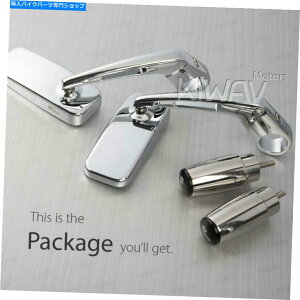 Mirror バーエンドミラークラシック長方形のクロム重M6は勝利の速度トリプルフィット Bar end mirror Classic rectangular chrome heavy M6 fits Triumph Speed Triple