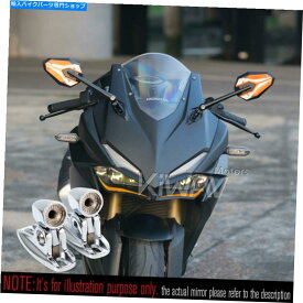 Mirror ホンダCBF CBR VTRのためのオレンジ色のViperiiフェアリングミラークロムベースのABSアルミニウム Orange ViperII fairing mirror chrome base ABS aluminum for Honda CBF CBR VFR VTR