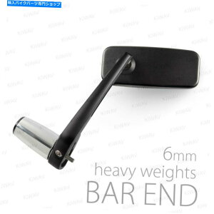 Mirror Triumph Daytona 675̂߂̃o[Gh~[NVbN̒`̍ohM6 Bar end mirror Classic rectangular black heavy barend M6 for Triumph Daytona 675