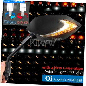 Mirror ~[Vt@[fALEDj[gXeOItbV[Rg[[[̓}nhDJeBɃtBbg Mirror Lucifer Dual LED neat stem Oi Flasher controller Relay fits Yamaha Ducati