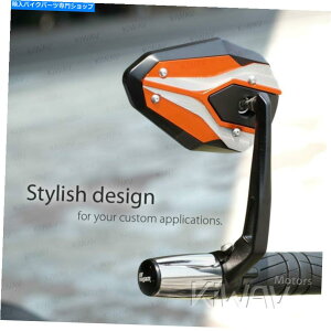 Mirror }nFJR1300 FZ8̂߂̃o[Gh~[VIPERIIubNIWF̃GNXgwr[o[GhM6 Bar end mirror ViperII black orange extra heavy barend M6 for Yamaha FJR1300 FZ8