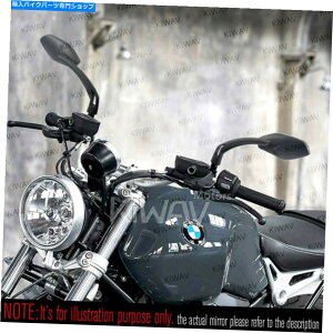 Mirror MAGAZI CNC�A���~�ʖʋ����f���[�T�J�[�{��10mm×1.5�s�b�`BMW R12S Magazi CNC aluminum convex mirrors Medusa carbon 10mm x 1.5pitch fits BMW R12S�y���s�A���i�z