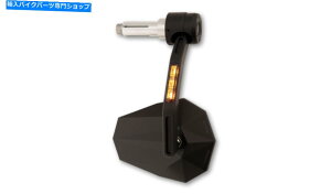 Mirror nCTC_ubNXeXX-7o[Gh~[W / LED^[M1܂7/8 Highsider Black Stealth X-7 Bar End Mirror w/LED Turn Signal 1 or 7/8