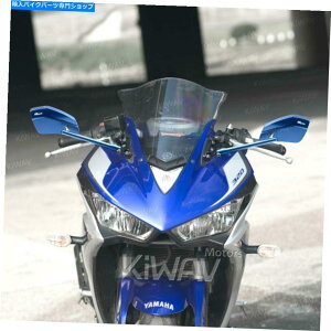 Mirror u[NAoCtFAO~[}bgubNx[XA~jEjo[TX|[coCN Blue CleaverII fairing mirrors mat black base aluminum universal sporstbike