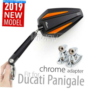 Mirror Nx[Xt~[ubNIW|CgDUCATI 899 959 1199 1299pjQ[ Mirror black orange with chrome base fits Ducati 899 959 1199 1299 Panigale 