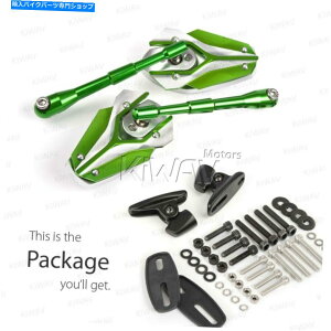 Mirror �t�F�A�����O�~���[�O���[���o�C�p�[�u���b�N�A�_�v�^��DUCATI 1299�p�j�Q�[��S 15'-16 '�Ƀt�B�b�g Fairing Mirrors green VIPER black adapter fits Ducati 1299 Panigale S 15'-16'�y���s�A���i�z