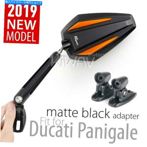 Mirror �t�F�A�����O�~���[�u���b�N�I�����W3D�n�E�W���O�u���b�N�x�[�XDUCATI 1199�p�j�Q�[��14 ' Fairing Mirrors black orange 3D housing black base fits Ducati 1199 Panigale 14'�y���s�A���i�z