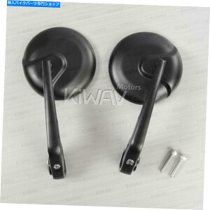 Mirror gȃo[Gh~[ubNtBbg17AbvXg[gXNuXXR Retro bar end mirrors black fits Triumph 17-up Street Scrambler Street Triple R