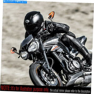 Mirror ���̂��߂�7/8 "����o�[ID 14-20mm�̃o�[�G���h�~���[�u���b�N�I�����W Bar end mirrors VIPERII black orange for 7/8" hollow bar ID 14-20mm for Kawasaki