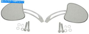 Mirror �X���b�g�̌s�̒��� - 6 �N�����̃n�[���[�_�r�b�h�\���e�[�p�[�~���[ Harley Davidson Tapered Mirrors with Slotted Stems Long - 6 Chrome