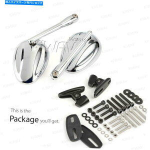 Mirror �t�F�A�����O�~���[�񋅖ʃN�����ȉ~�u���b�N�x�[�XDUCATI 1199�p�j�Q�[��14 ' Fairing Mirrors aspheric chrome ELLIPSE black base fits Ducati 1199 Panigale 14'�y���s�A���i�z