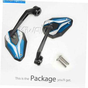 Mirror o[Gh~[ViperiiubNu[8mm{glWto[tBbgBMWz_ Bar end mirrors VIPERII black & blue 8mm bolt threaded bar fits BMW Honda