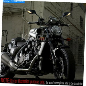 Mirror 2tone LED̃~[j[gXeAo[zCg10mm V-MAXuhbOCX^[ 2tone LED mirrors neat stem amber white 10mm for Yamaha V-Max Bulldog Royal Star