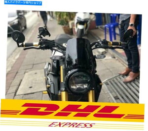 Windshield z_CB125R CB150R CB300R[^[oCU[X[NubNPCtg Windshield For Honda CB125R CB150R CB300R Meter Visor Smoke Black PC Front