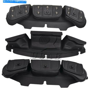 Windshield �n�[���[�t���n�X�gFlhtc flhx�̂��߂̃o�C�N�̃t�����g�K���X�܂̃T�h��3�p�b�N�|�P�b�g�t�F�A�����O Motorbike Windshield Bag Saddle 3Pouch Pocket Fairing for Harley FLHT FLHTC FLHX�y���s�A���i�z