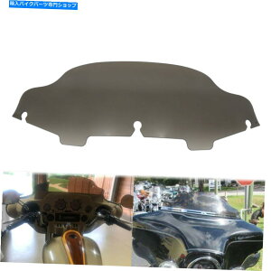 Windshield 6 "X[NEF[uXNGAEhEChV[h̃tgn[tBbg1996-13 6" Smoked Wave Square Round Windshield Windscreen Fit For Harley Touring 1996-13