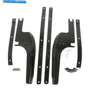 Windshield Windshield Windscreen�u���P�b�g�}�E���g�Z�b�g�t�B�b�g�n�[���[���[�h�L���OFLHR 1994-2018 Windshield Windscreen Bracket Mount Set Fit For Harley Road King FLHR 1994-2018�y���s�A���i�z