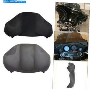 Windshield 13 "n[[[hOChFltrx 15-2020̂߂̃ubN/X[NEFAEBhV[h̃tgKX 13'' Black/Smoke Wave Windshield Windscreen For Harley Road Glide FLTRX 15-2020