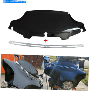 Windshield 6 "EF[uEChV[hKOEY̗Vт̂߂Wave Windshield WindscreentFAOg 6" Wave Windshield Windscreen & Fairing Trim for Touring Electra Street Glide