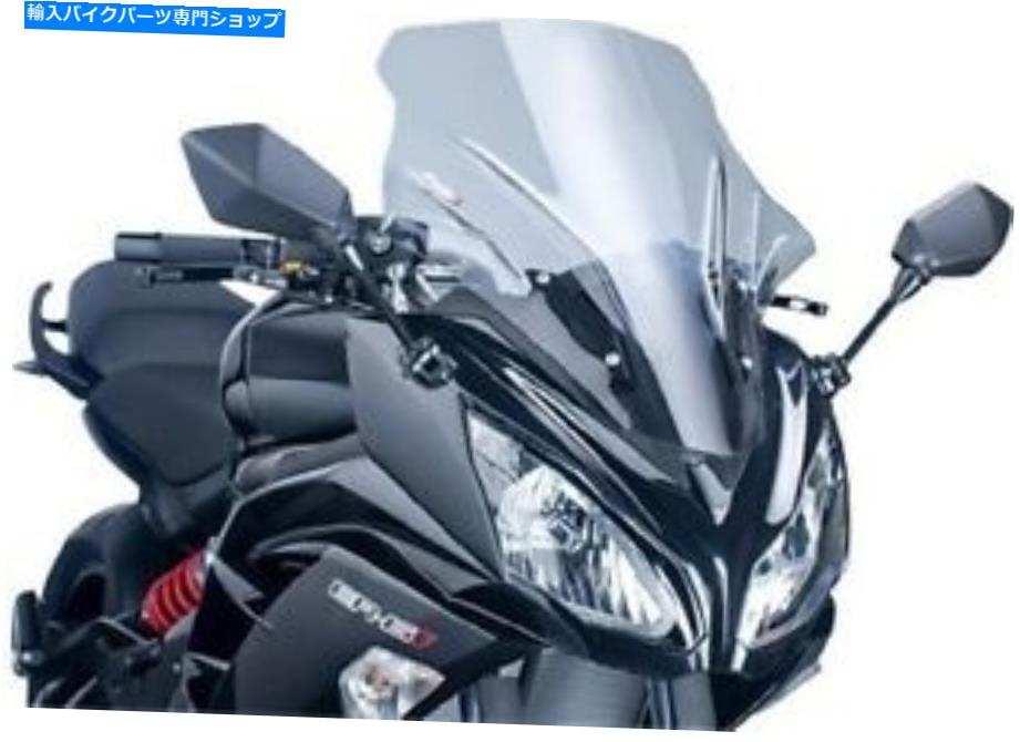 Windshield 2012年から2015年川崎EX650ニンジャ650煙/ 5998H Puig Racing Windscreen for 2012-2015 Kawasaki EX650 Ninja 650 Smoke / 5998H：Us Custom Parts Shop USDM
